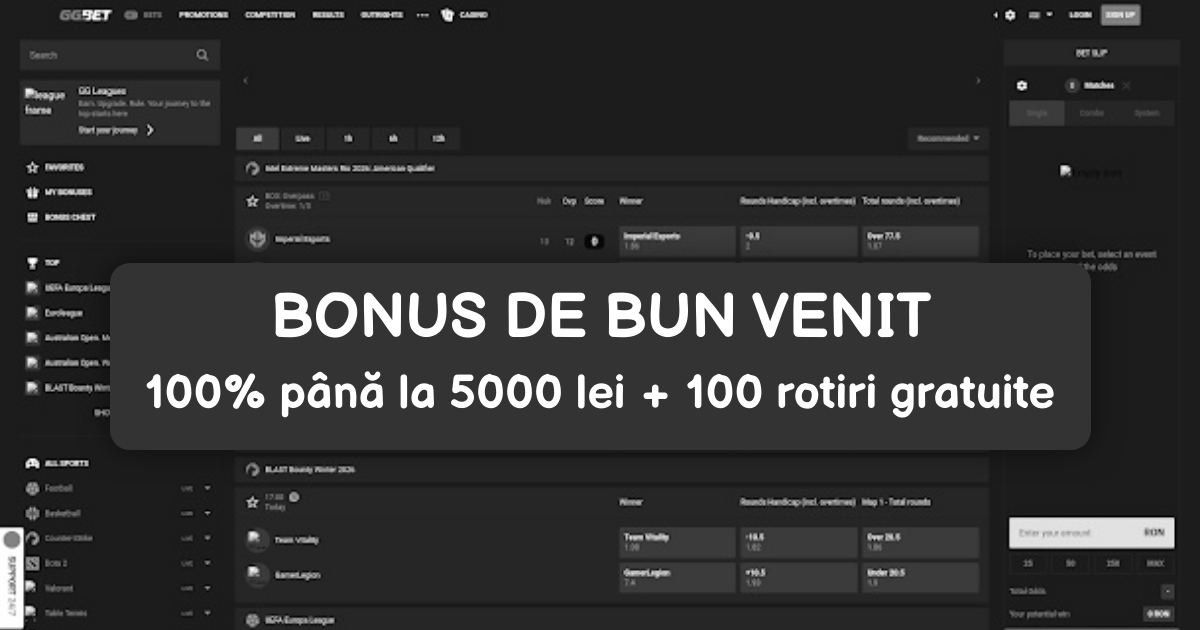 GG.BET Casino | Sloturi Online Premium și Bonusuri în România