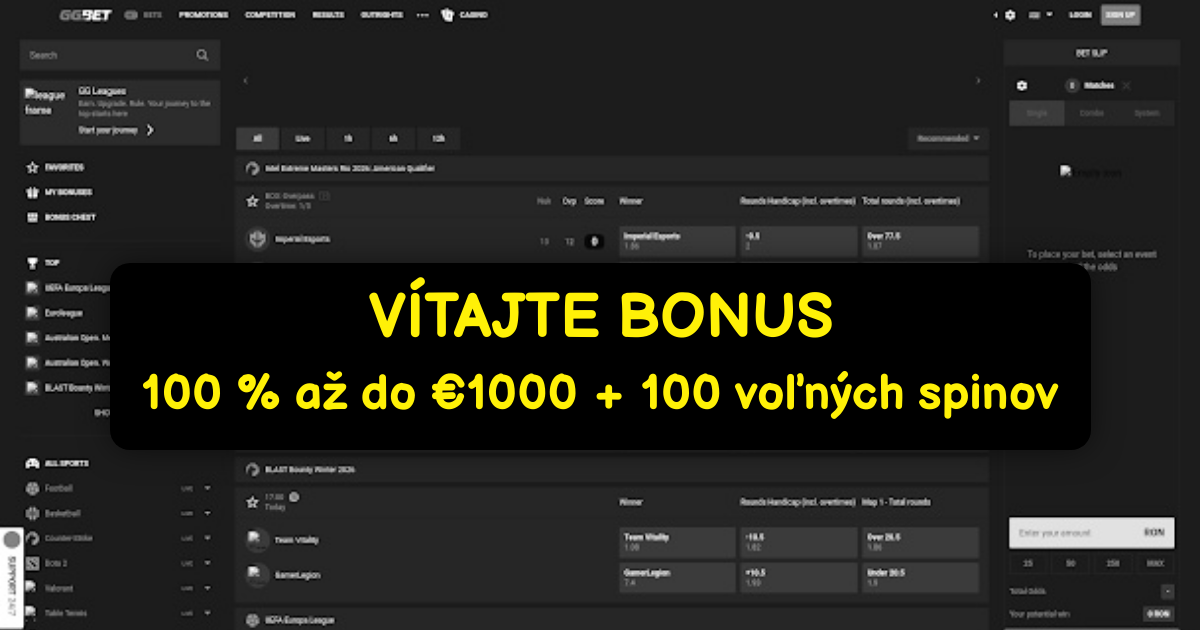 GG.BET Casino | Prémiové automaty online a bonusy na Slovensku