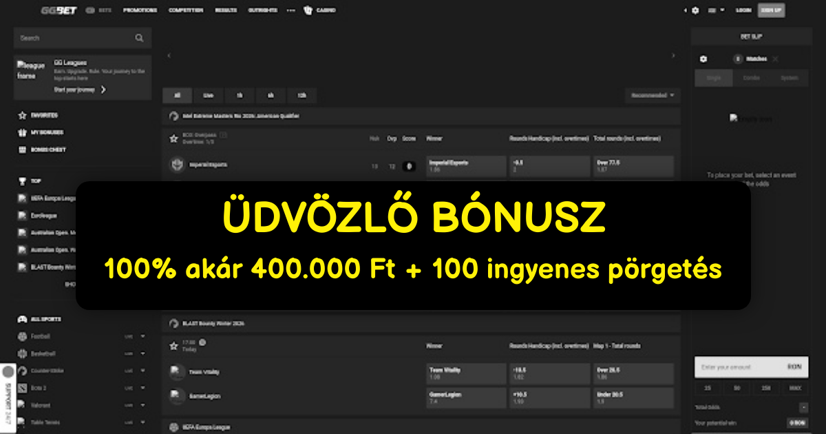 GG.BET Casino | Prémium Nyerőgépek és Bónuszok Magyarországon